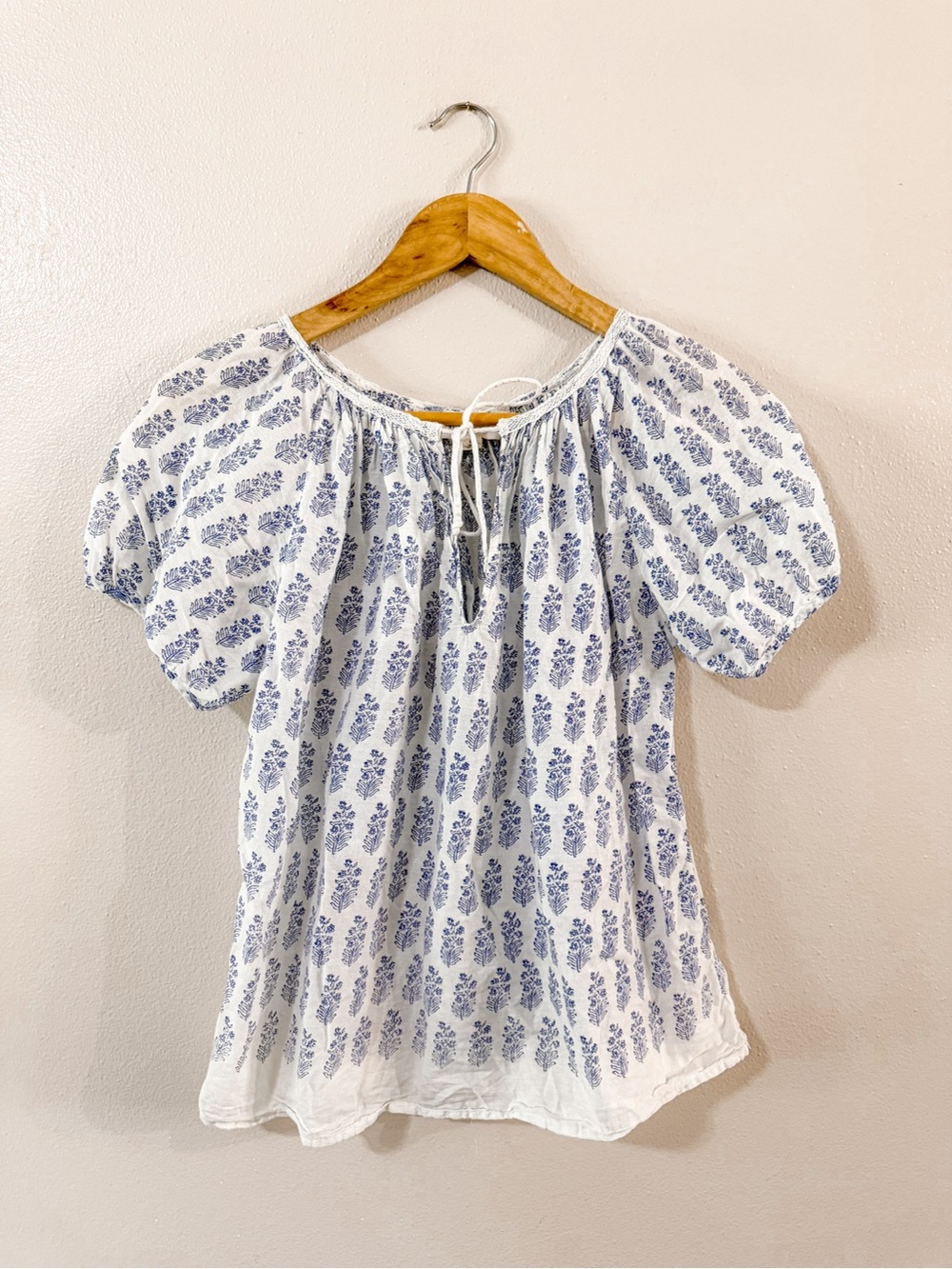 Nili Lotan | Block Print Floral Cottagecore Blouse
